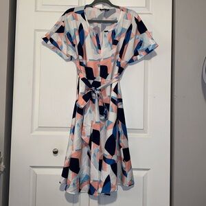 Bloomchic SZ 10 Geometric design Midi
